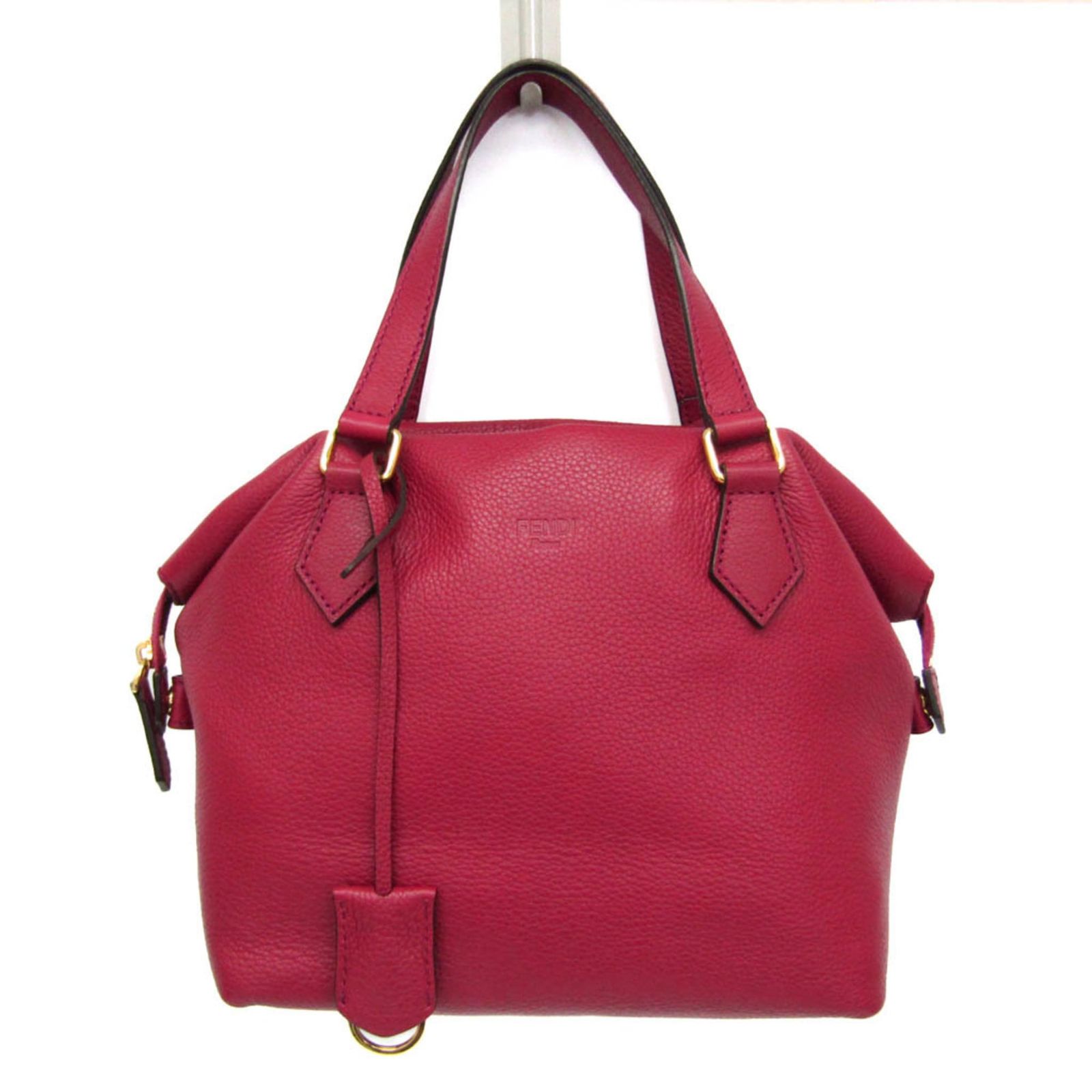 フェンディ(Fendi) 8BN249 レディース レザー ハンドバッグ ワイン