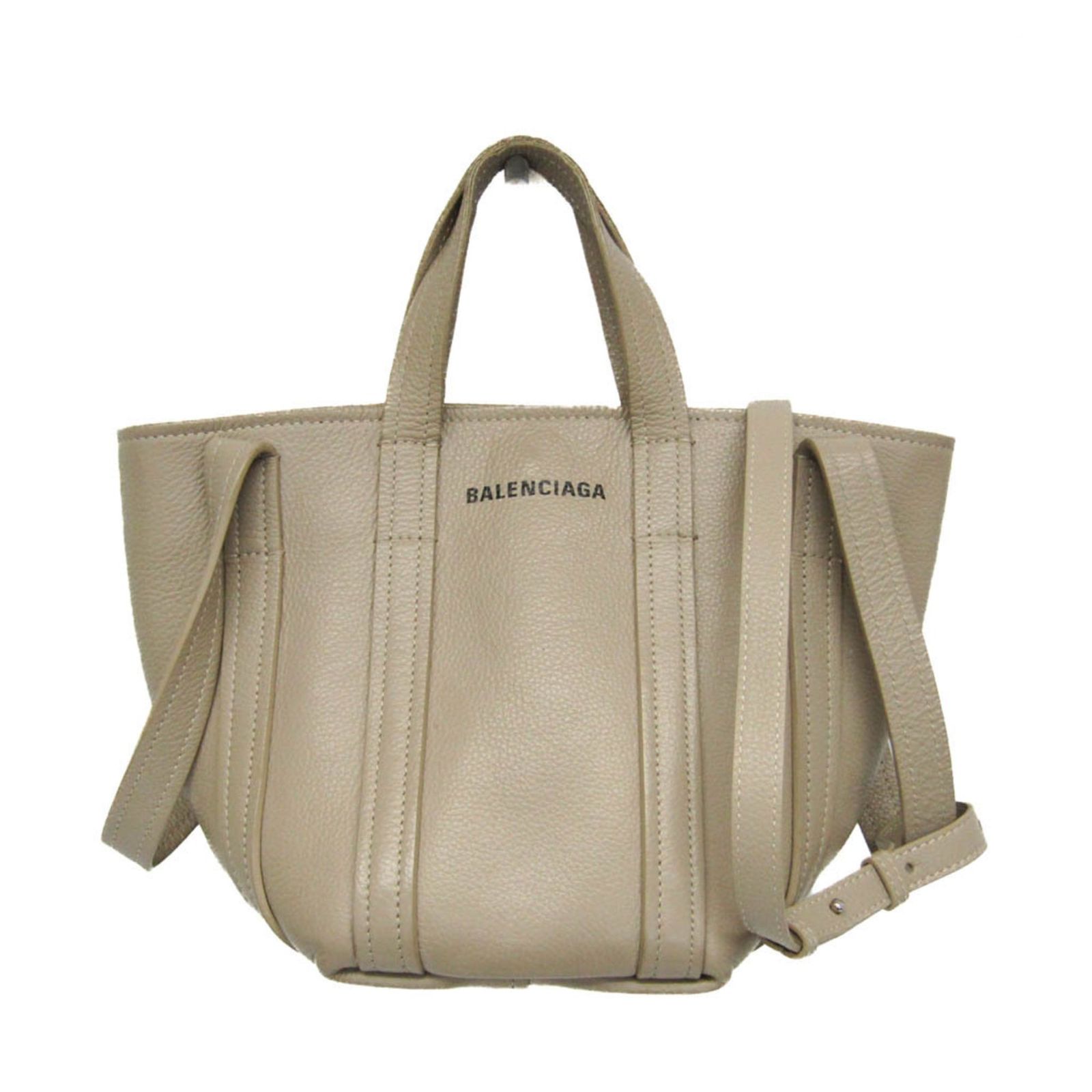 バレンシアガ(Balenciaga) エブリデイ XS ノースサウス 672793 レディース レザー トートバッグ ベージュ