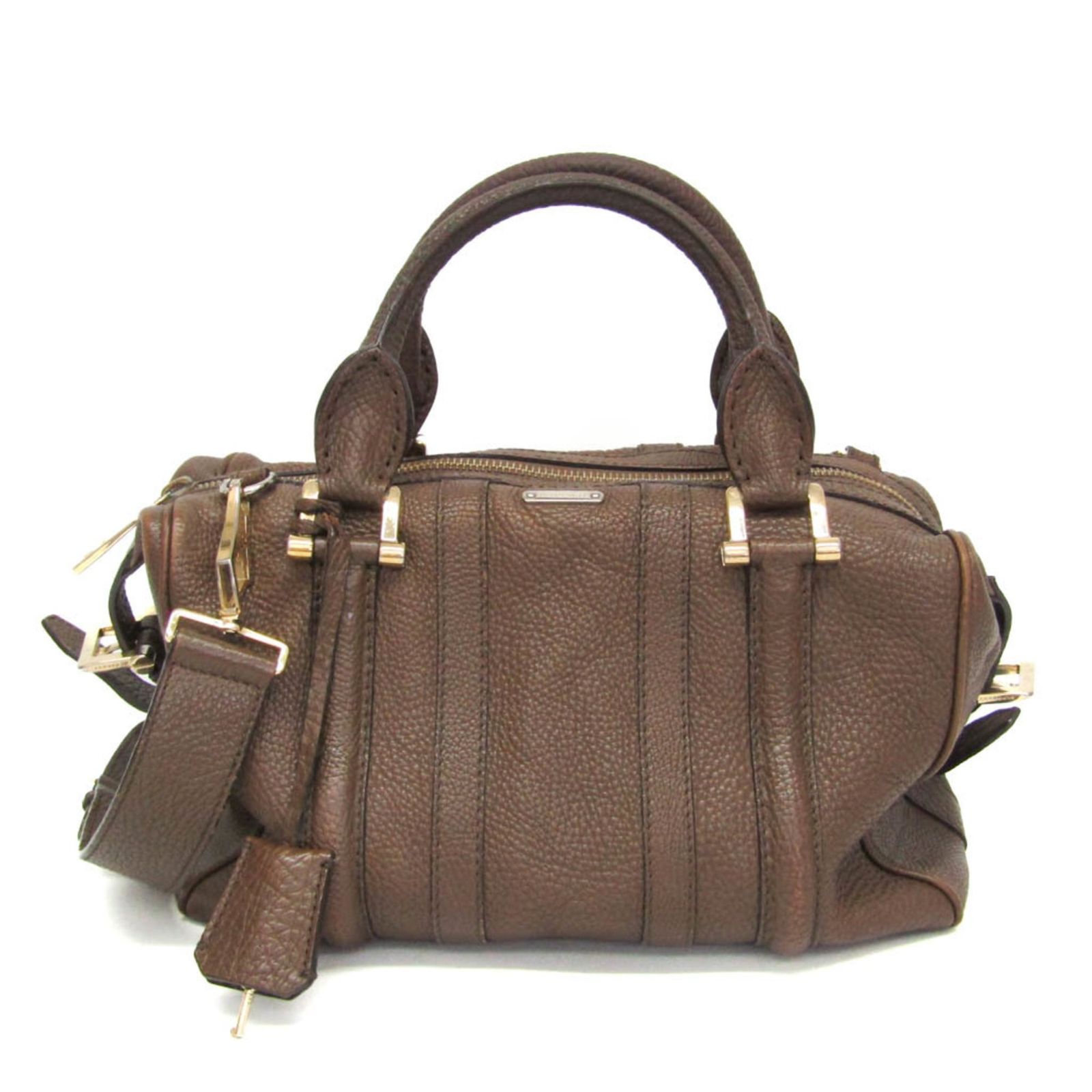 バーバリー(Burberry) スモールボストンバッグ レディース,メンズ レザー ハンドバッグ,ショルダーバッグ ブラウン