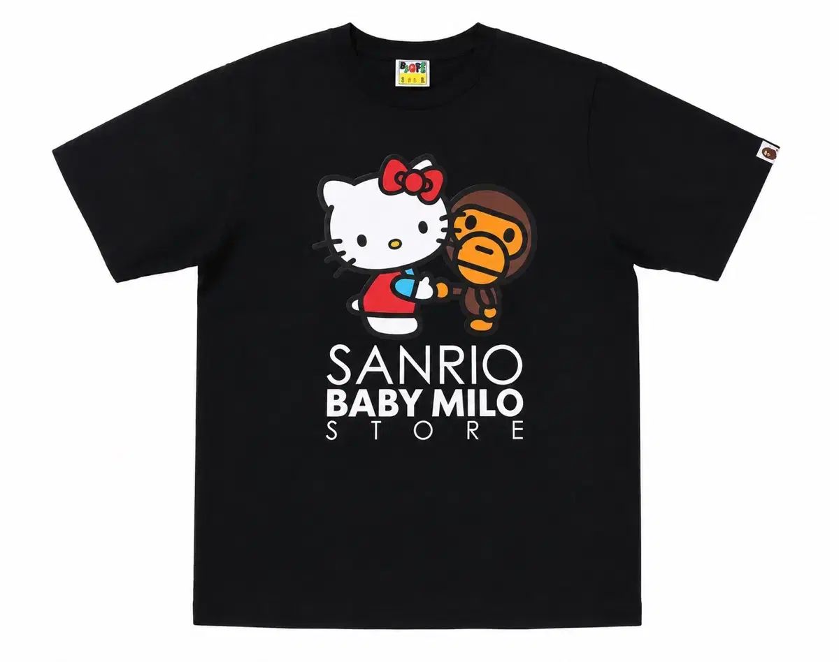 A BATHING APE アベイシングエイプ ベイビー マイロ x ハローキティ Tシャツ ブラック