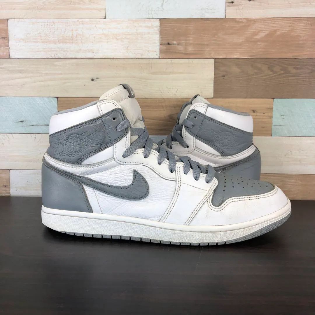NIKE AIR JORDAN 1 RETRO HIGH OG エア ジョーダン 1 レトロ ハイ カット オリジナル テルス ホワイト グレー 白 メンズ ナイキ スニーカー 28 cm U10836
