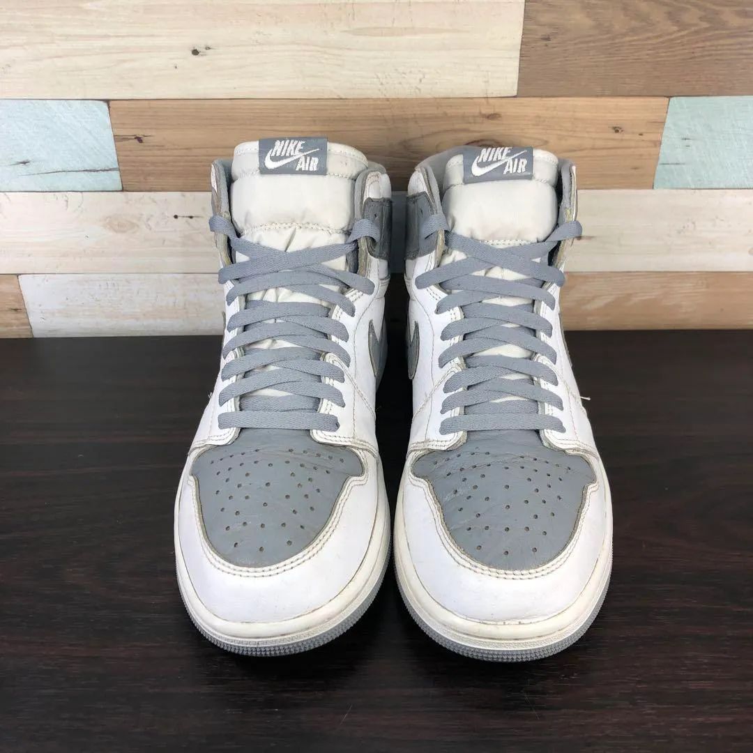 NIKE AIR JORDAN 1 RETRO HIGH OG エア ジョーダン 1 レトロ ハイ カット オリジナル テルス ホワイト グレー 白 メンズ ナイキ スニーカー 28 cm U10836