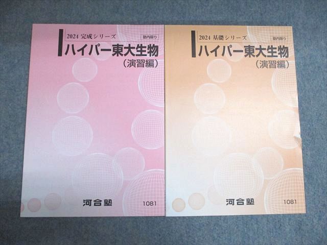 河合塾 2024 基礎/完成シリーズ ハイパー東大生物(演習編) 通年セット 書き込みなし 計2冊 013m0D