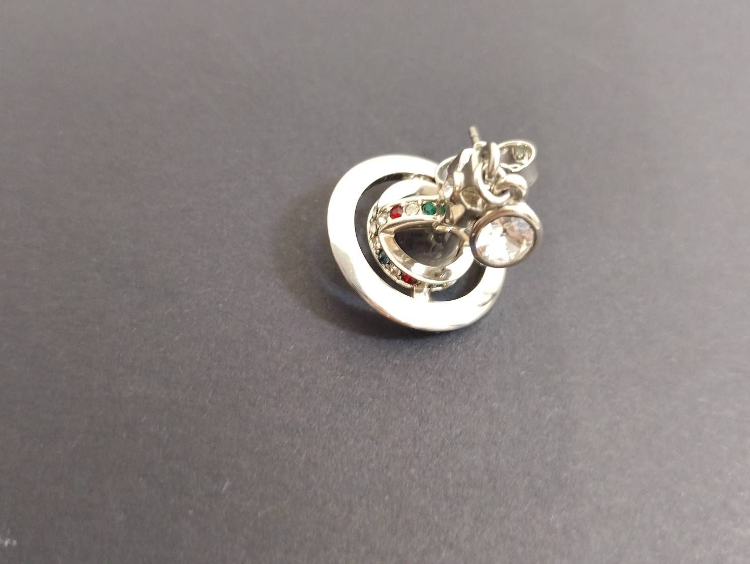 【美品・箱付】ヴィヴィアンウエストウッド　プチオーブ　ドロップピアス　シルバー