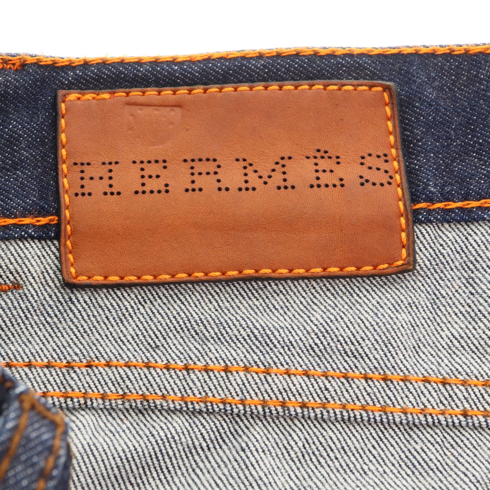 【中古】HERMES エルメス ジーンズ 42サイズ メンズ レディース パンツ ズボン ネイビー アパレル ブランド