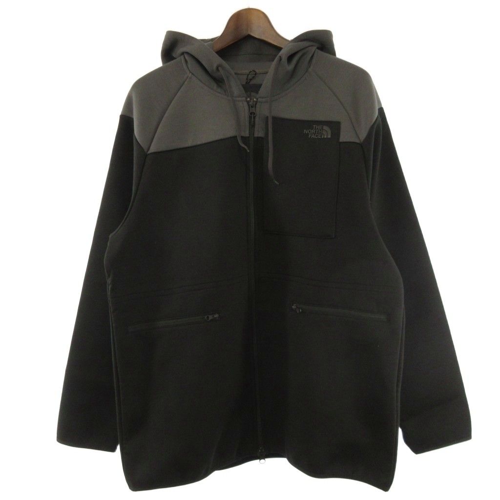 ザノースフェイス THE NORTH FACE パーカー フーディージャケット ジップアップ NF0A3CML ストレッチ ブラック グレー L ☆AA★ ■SK