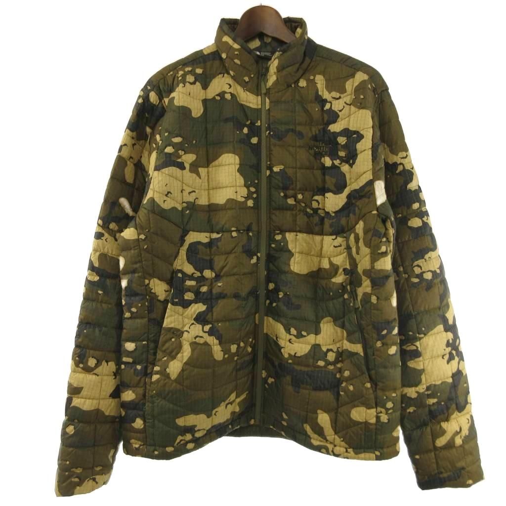 ザノースフェイス THE NORTH FACE Lightweight Thermoball Jacket 中綿 ジャケットキルティング ジップアップ カモフラ柄 NF0A3JPO カーキ M ☆AA★