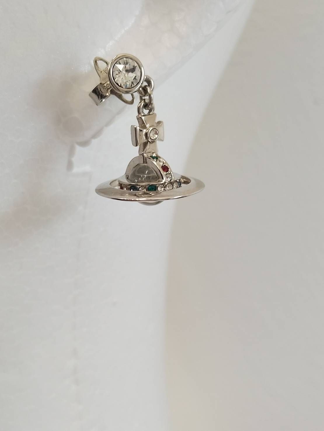 【美品・箱付】ヴィヴィアンウエストウッド　プチオーブ　ドロップピアス　シルバー