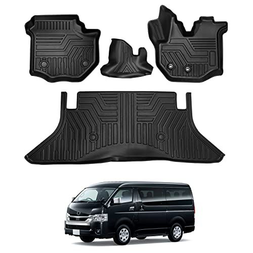 R★ハイエース 200系 フロアマット車種専用 HIACE TRH KDH2系 1型 2型 3型 4型 5型 3D立体カーマット 防水マット TPE材質 保護マット 耐汚れ 耐摩擦 内装 カスタムパーツ インテリア アクセサリー 簡単取付 4 a5d6aed2
