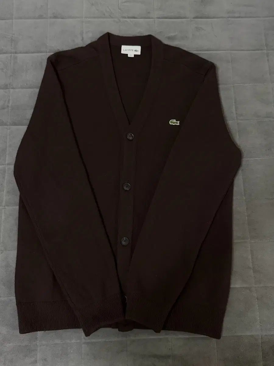 LACOSTE ラコステ Vネック カーディガン ブラウン US M