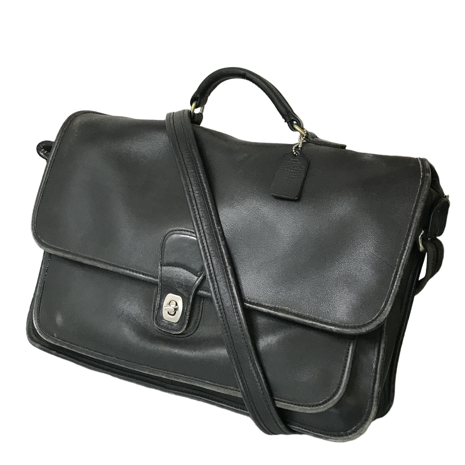 COACH オールドコーチ メトロポリタン 5180 ビジネス メッセンジャー バッグ ヴィンテージ 黒 ショルダー 中古 T11222872