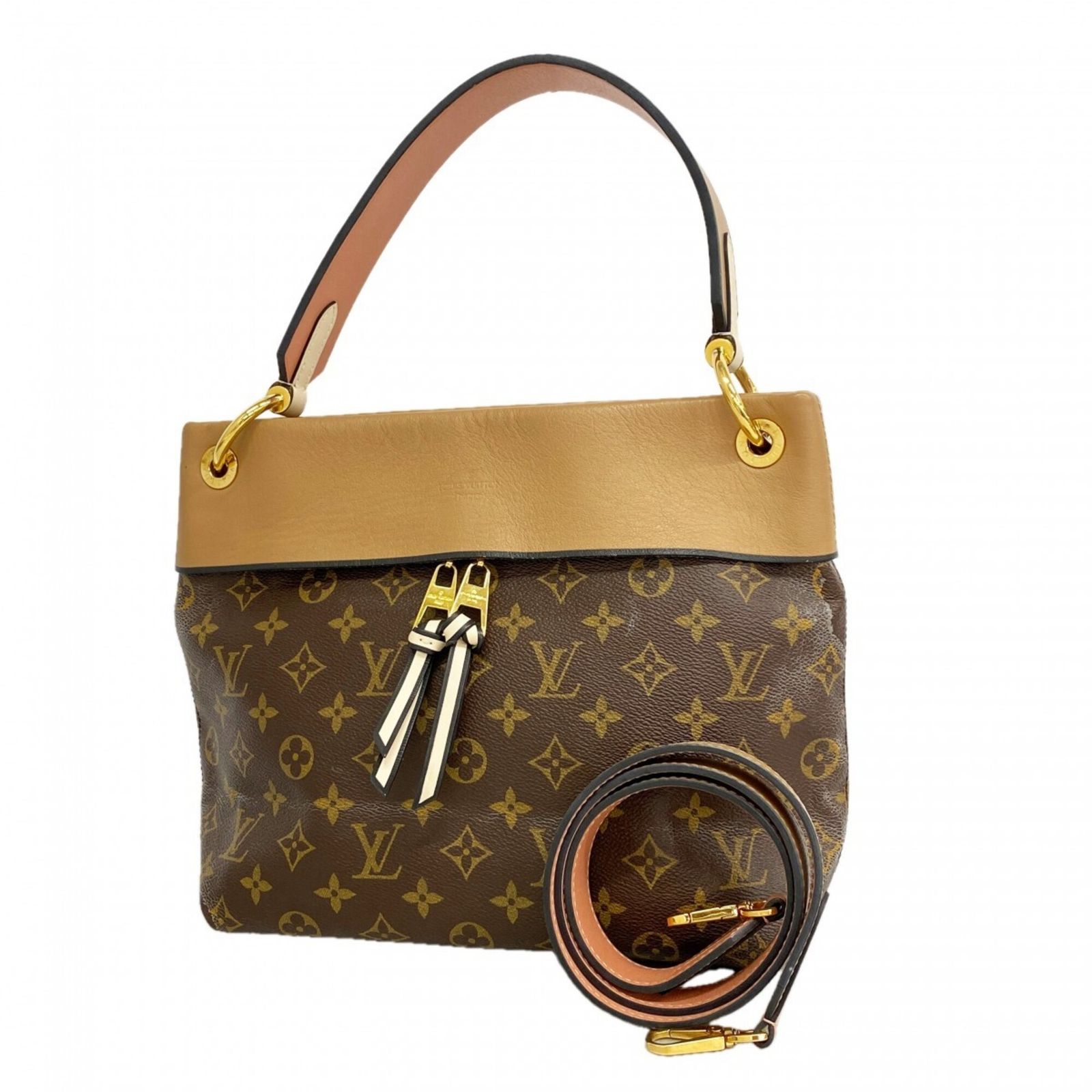 ルイ・ヴィトン(Louis Vuitton) ルイ・ヴィトン ハンドバッグ モノグラム テュイルリーブザス M44272 セサミペッシュクレーム 2wayバッグレディース