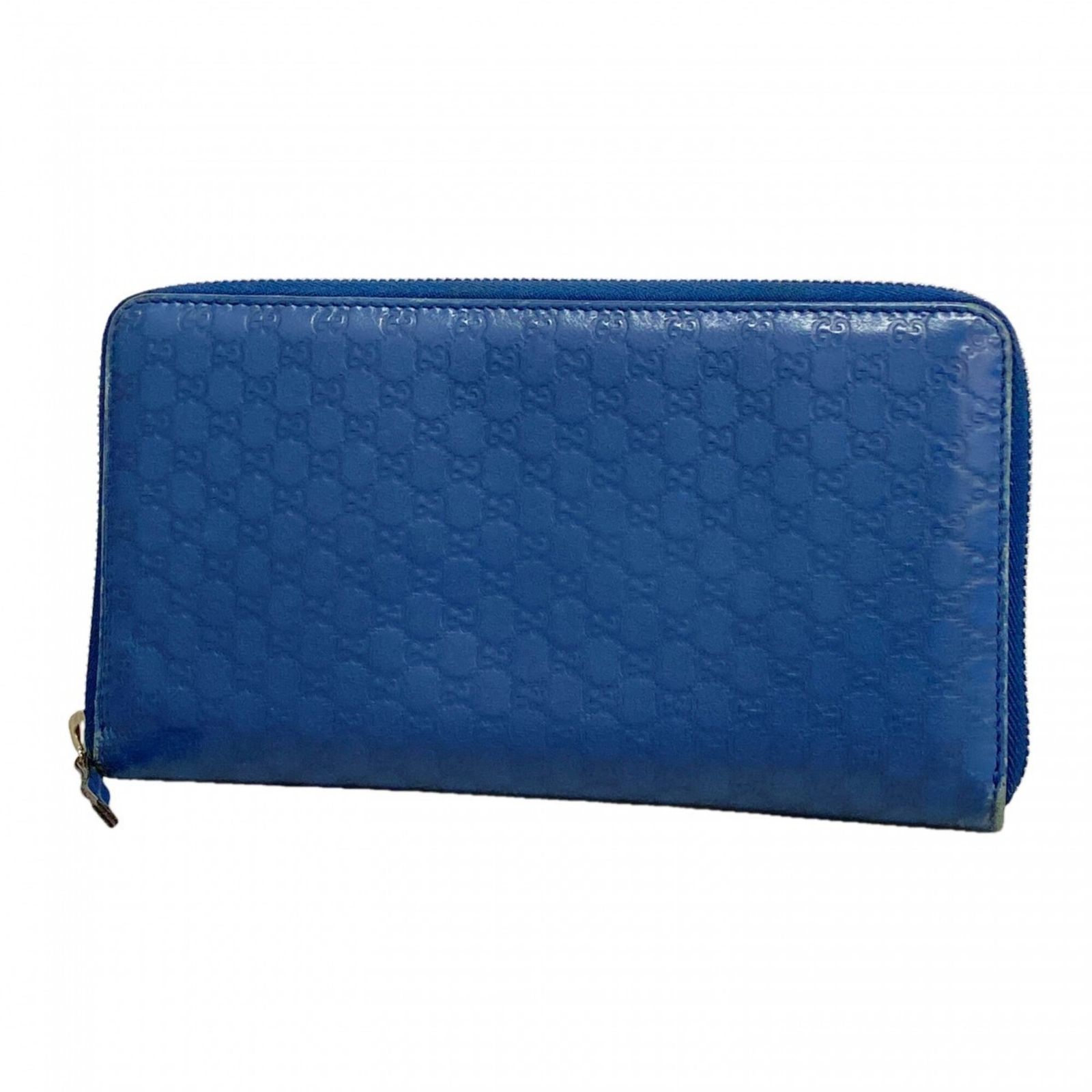 グッチ(Gucci) グッチ 長財布 マイクログッチシマ 233194 レザー ブルー メンズ レディース