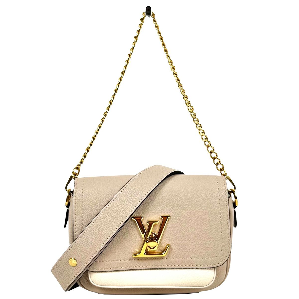 【Louis Vuitton】ルイ・ヴィトン M58554 ロックミー テンダー グレージュ ベージュ ハンドバッグ ショルダーバッグ２WAY レディース【中古品】 USED-A 【9304】