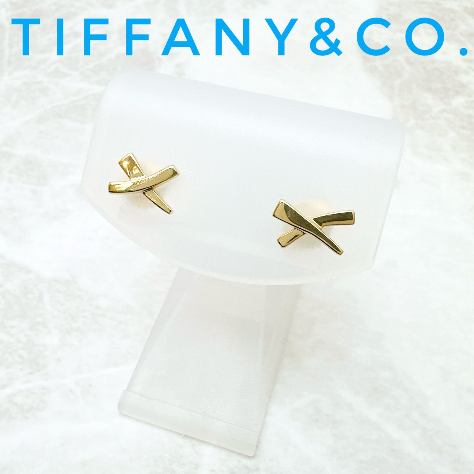美品 人気?Tiffany＆Co. キス イエローゴールド ピアス U