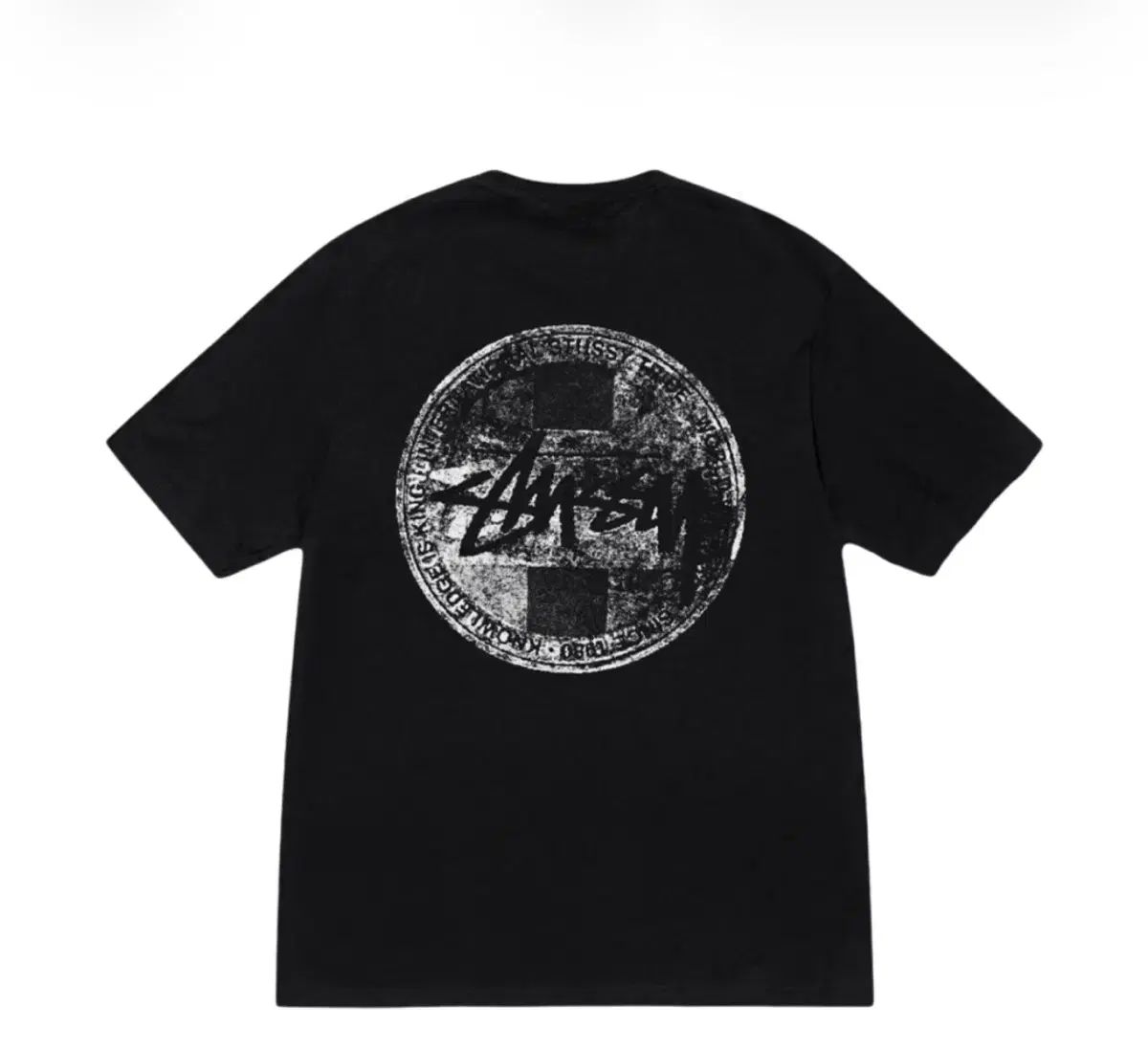 STU SaTurday of Us ドット スタンプ Tシャツ ブラック M