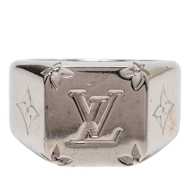 ルイ ヴィトン モノグラム シグネットリング リング 指輪 #M M62487 シルバー メタル メンズ LOUIS VUITTON【1-0270722】