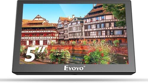 Eyoyo 5インチモニター小型モニター LCDモニター 800x480 ミニモニター USB給電可 ゲームモニター HDMI VGA AV BNCポート 監視カメラ用DSLRPCDVD Ras Pi (ラズベリーパイ) 432 Model f34fe286