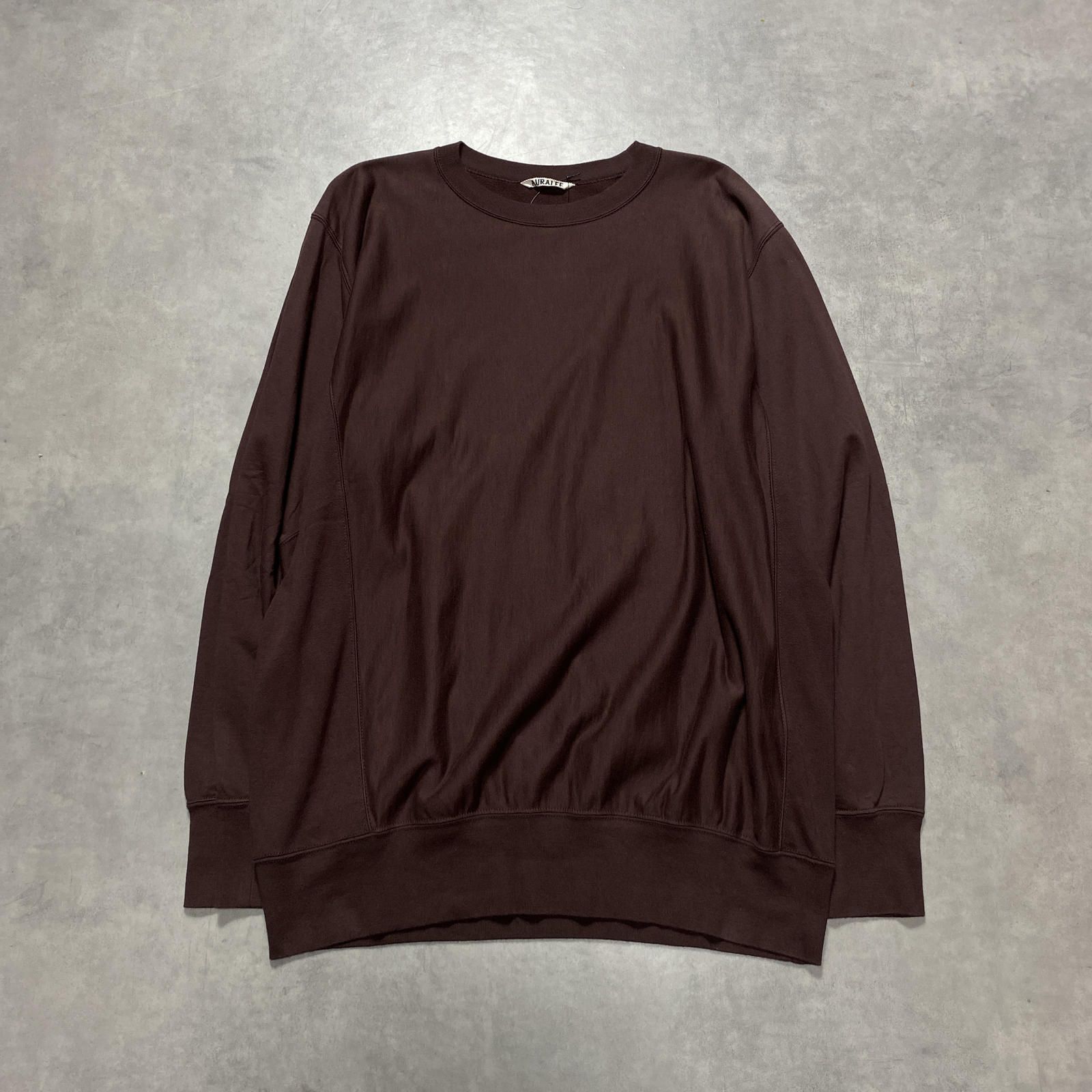 GQ5773◇AURALEE : SUPER HIGH GAUGE SWEAT A9AP01SU◇4◇ブラウン系 