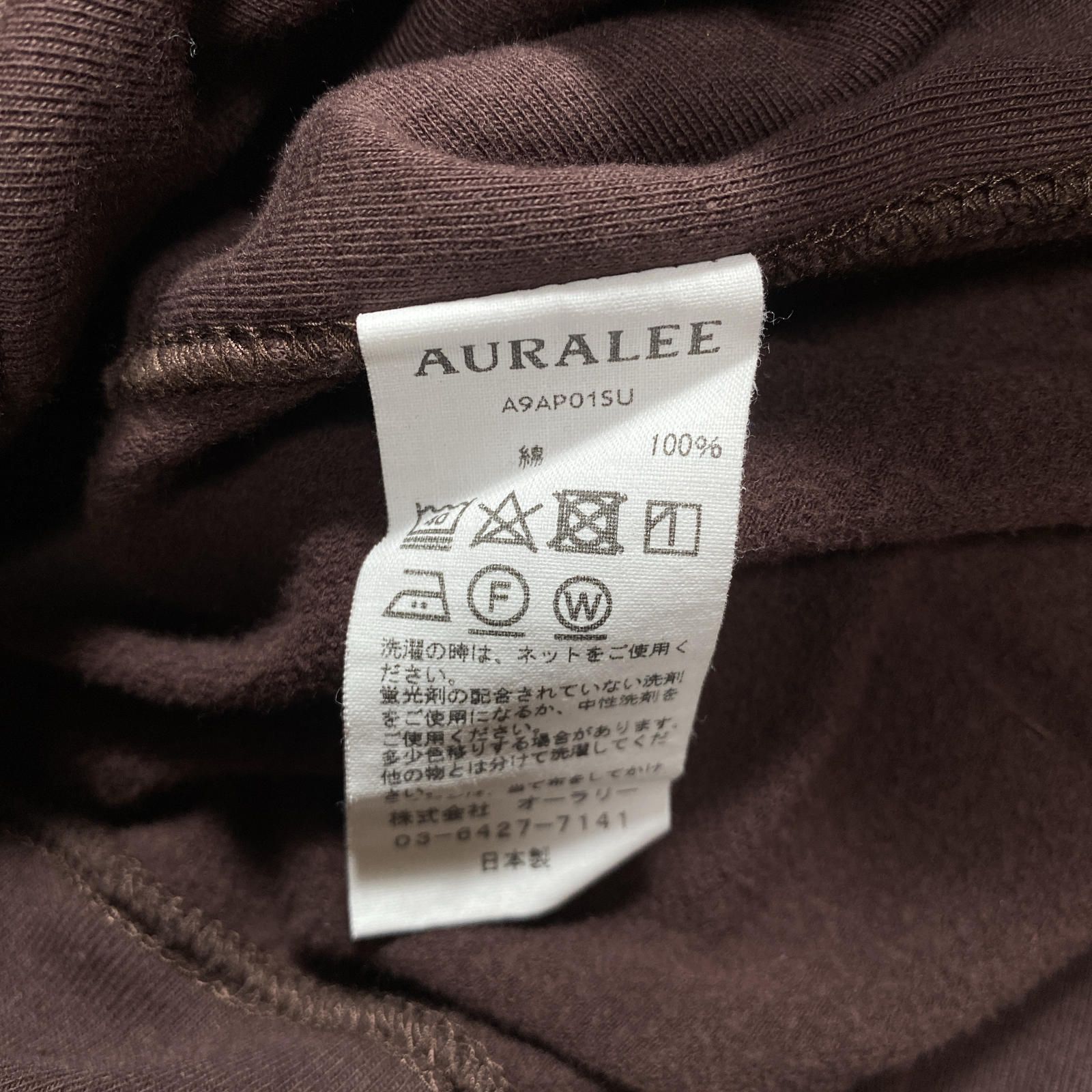 GQ5773◇AURALEE : SUPER HIGH GAUGE SWEAT A9AP01SU◇4◇ブラウン系 