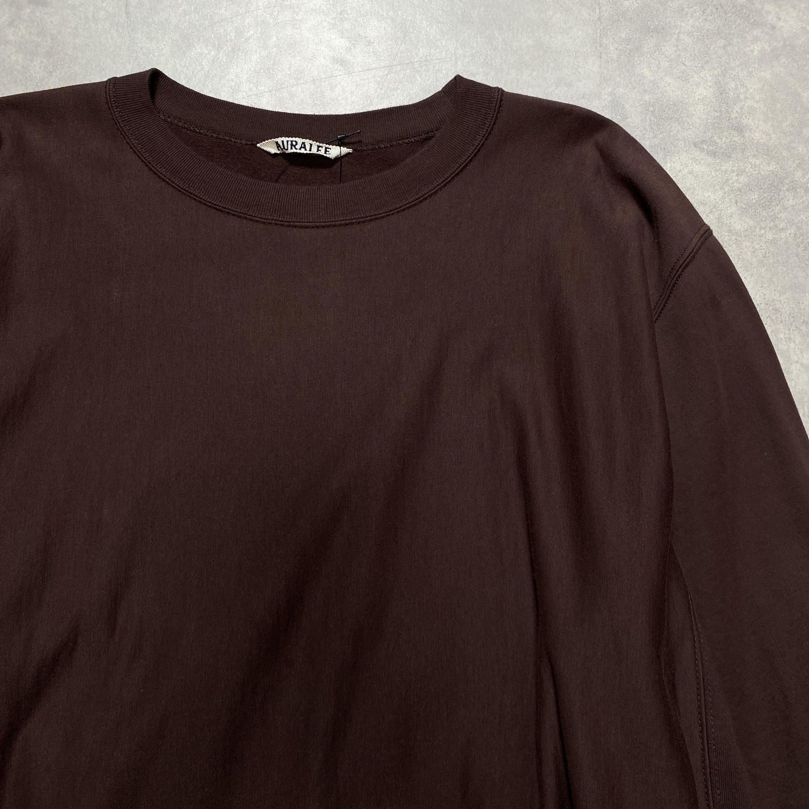 GQ5773◇AURALEE : SUPER HIGH GAUGE SWEAT A9AP01SU◇4◇ブラウン系 