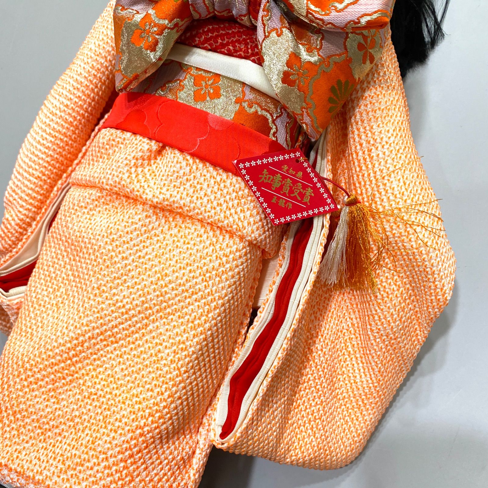 市松人形　玉龍作 市松人形 玉龍作 愛知県 知事賞受賞 日本人形 十三号 絞り刺繍 シゴキ