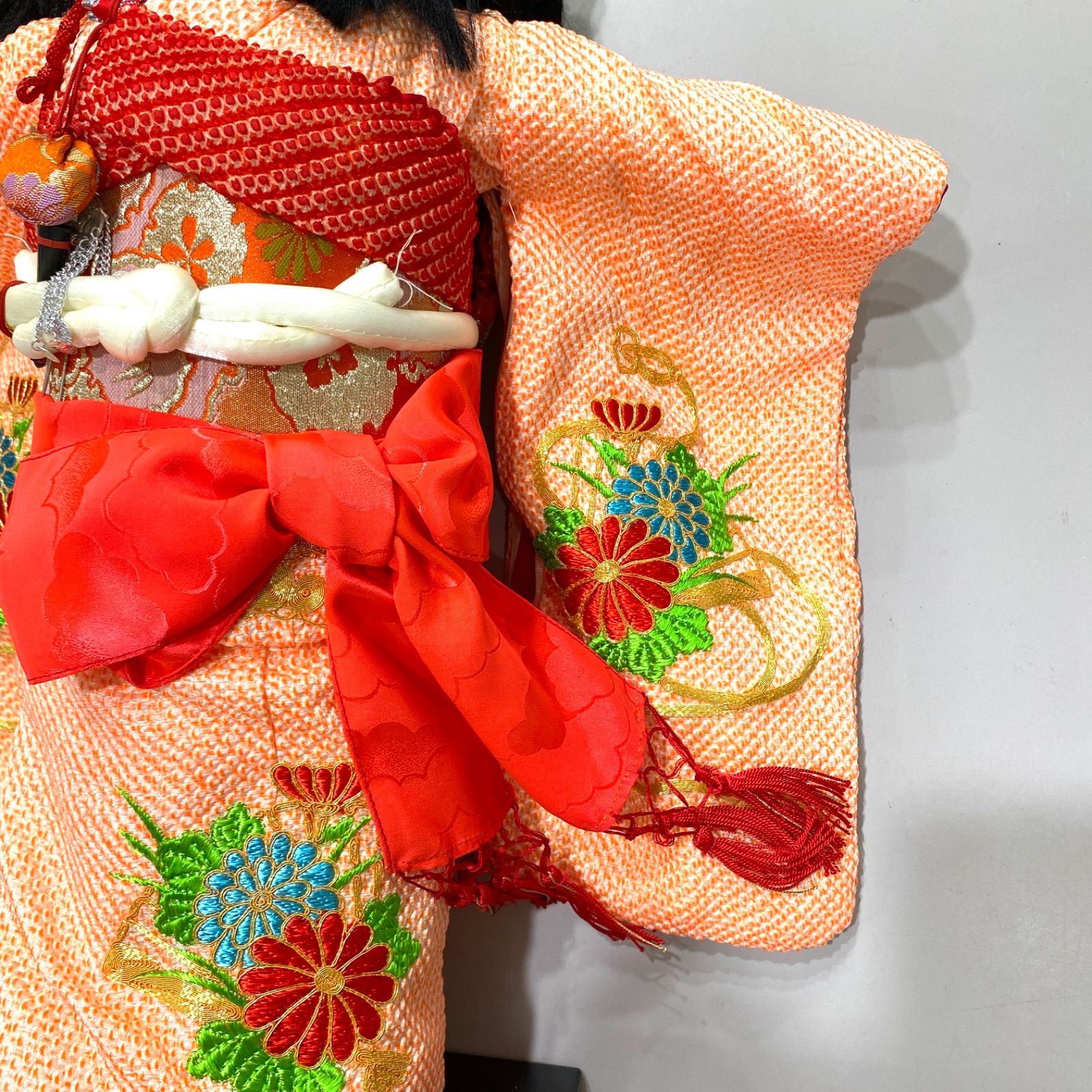 市松人形　玉龍作 市松人形 玉龍作 愛知県 知事賞受賞 日本人形 十三号 絞り刺繍 シゴキ