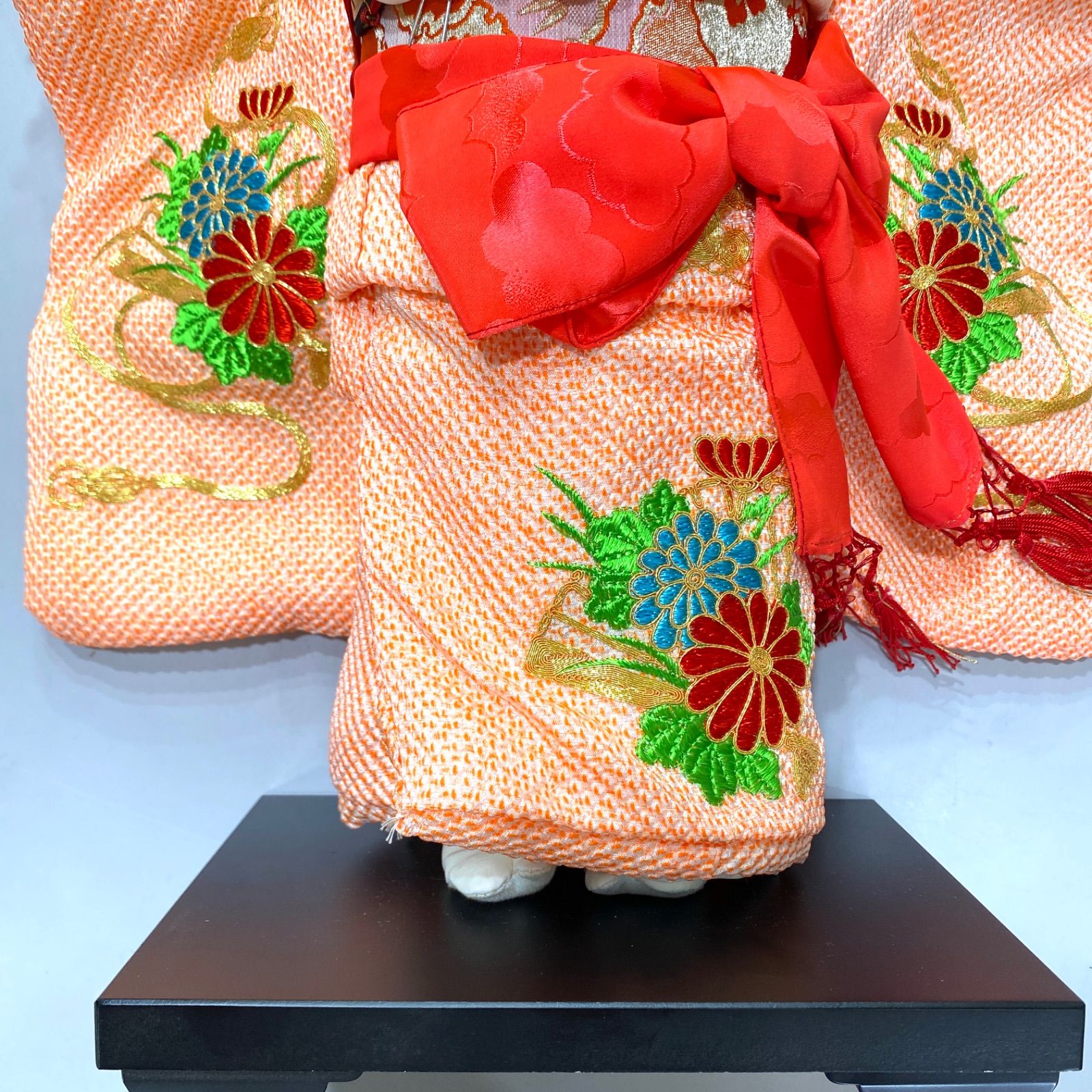市松人形 玉龍作 愛知県 知事賞受賞 日本人形 十三号 絞り刺繍 シゴキ