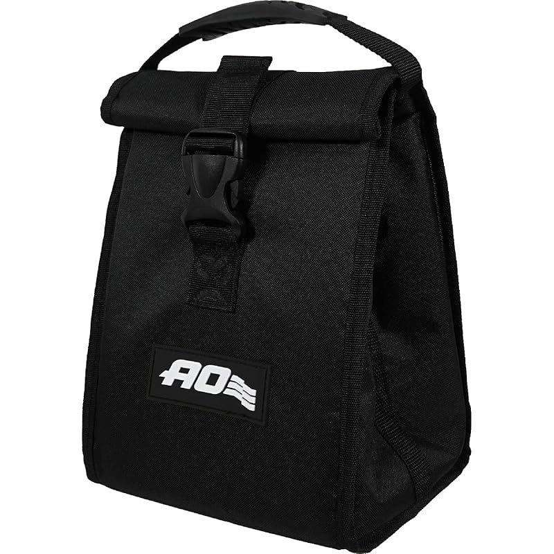 【新品】 【日本正規品】AO Coolers (エーオークーラーズ) ランチソフトクーラー ブラック 5.7L 軽量 保冷 ロールトップ式 小型 クーラーボックス お弁当 保冷バッグ キャンプ ピクニック サブクーラー 折りたたみ可能 (正規品5年）