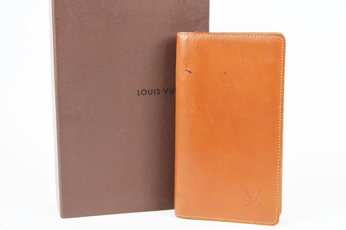 【LOUIS VUITTON】ヴィトン ノマド アジェンダポッシュ 手帳カバー カードケース ブラウン系 小物【TC95】