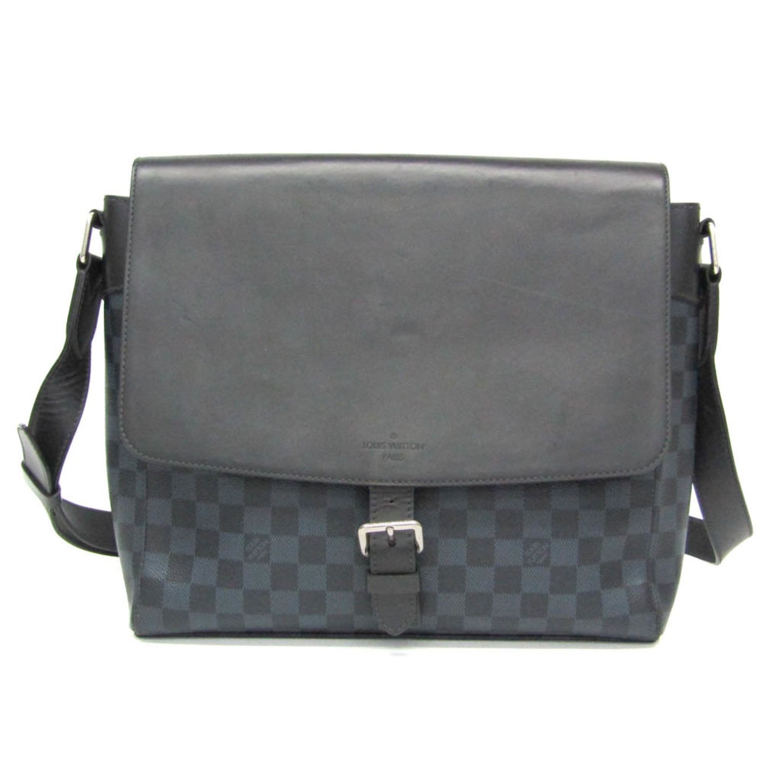 ルイ・ヴィトン(Louis Vuitton) ダミエ・コバルト ニューポート・メッセンジャー MM N41585 メンズ メッセンジャーバッグ,ショルダーバッグ ブラック,ネイビー
