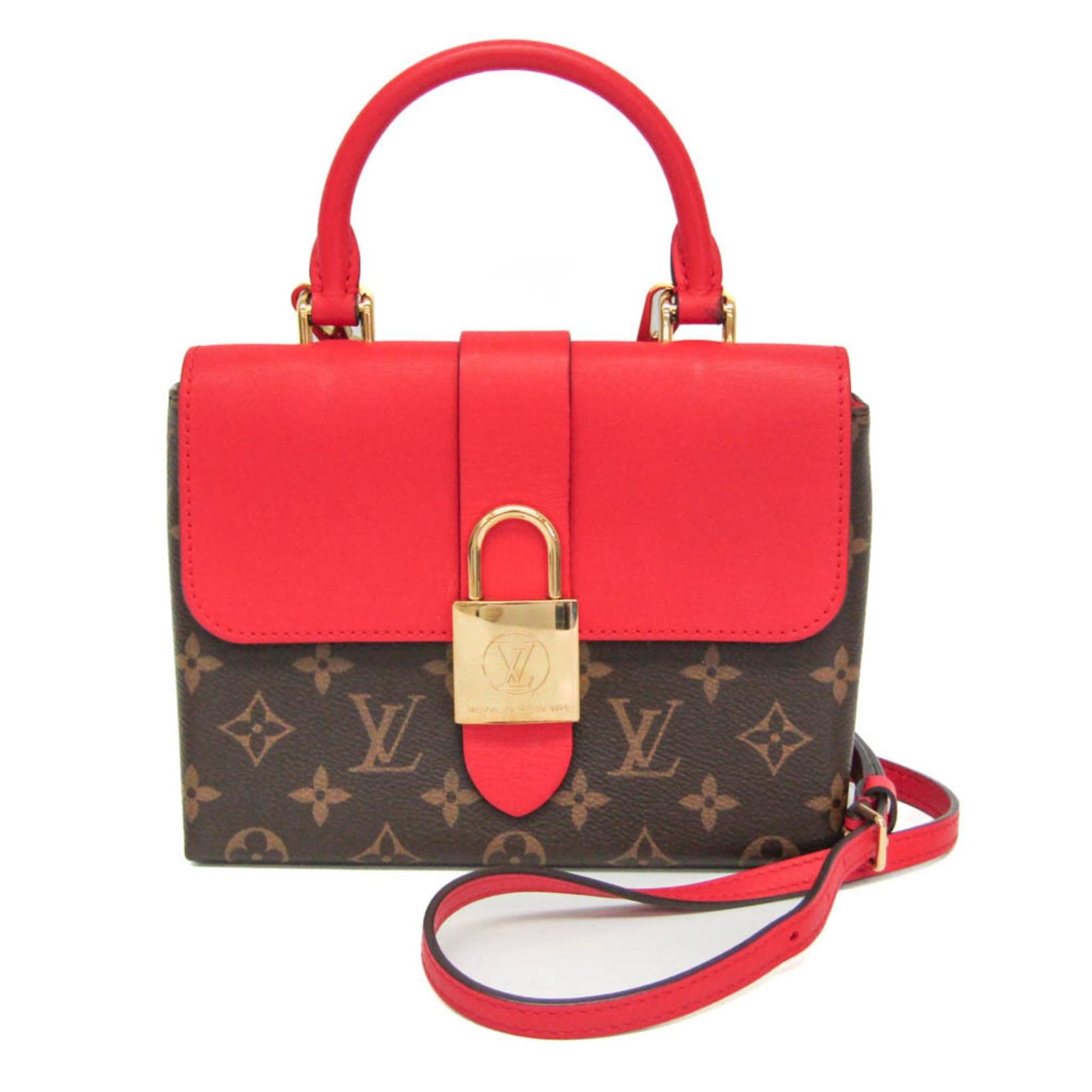ルイ・ヴィトン(Louis Vuitton) モノグラム ロッキーBB M44322 レディース ハンドバッグ,ショルダーバッグ ブラウン,レッド