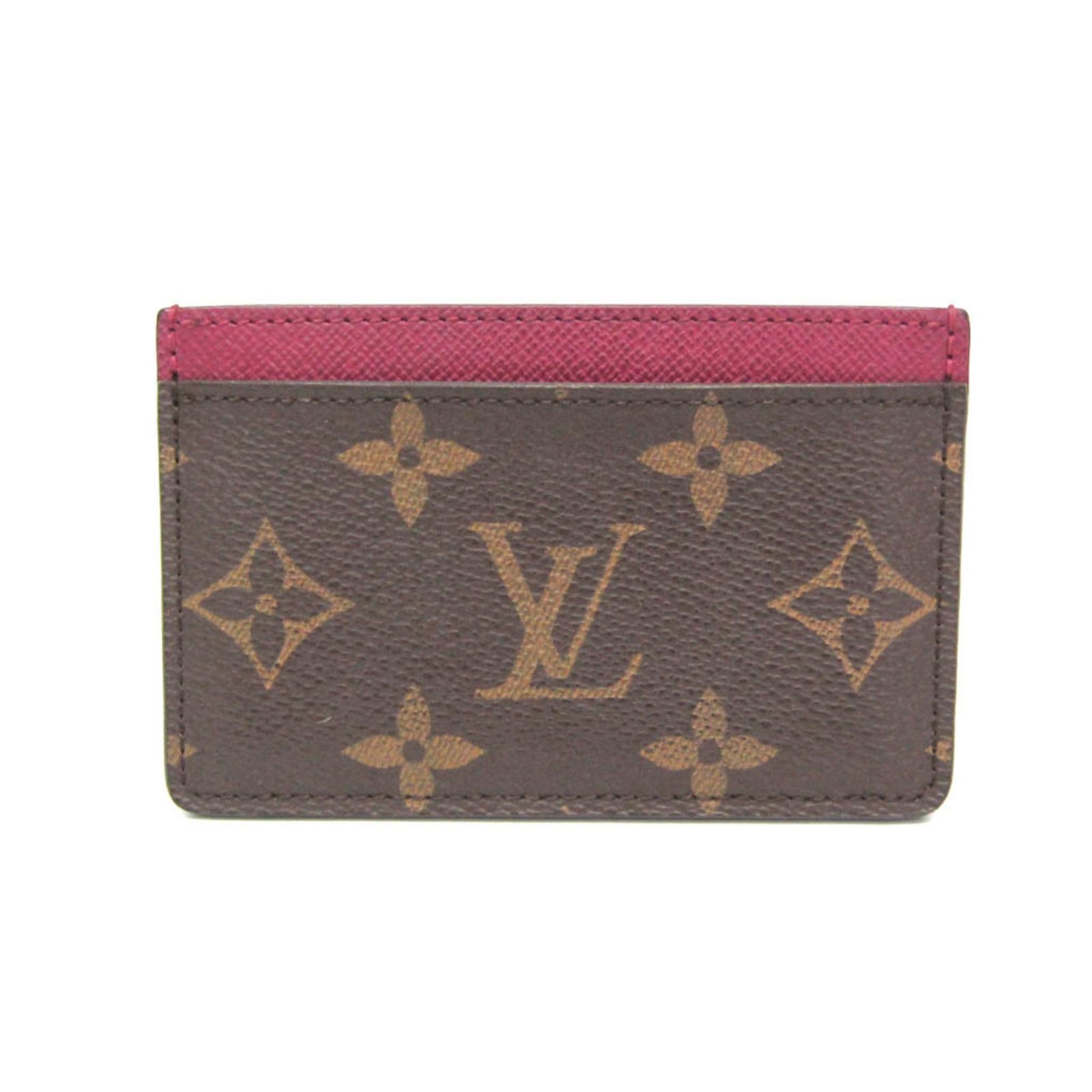 ルイ・ヴィトン(Louis Vuitton) モノグラム ポルト カルト・サーンプル M60703 モノグラム カードケース ブラウン,フューシャ