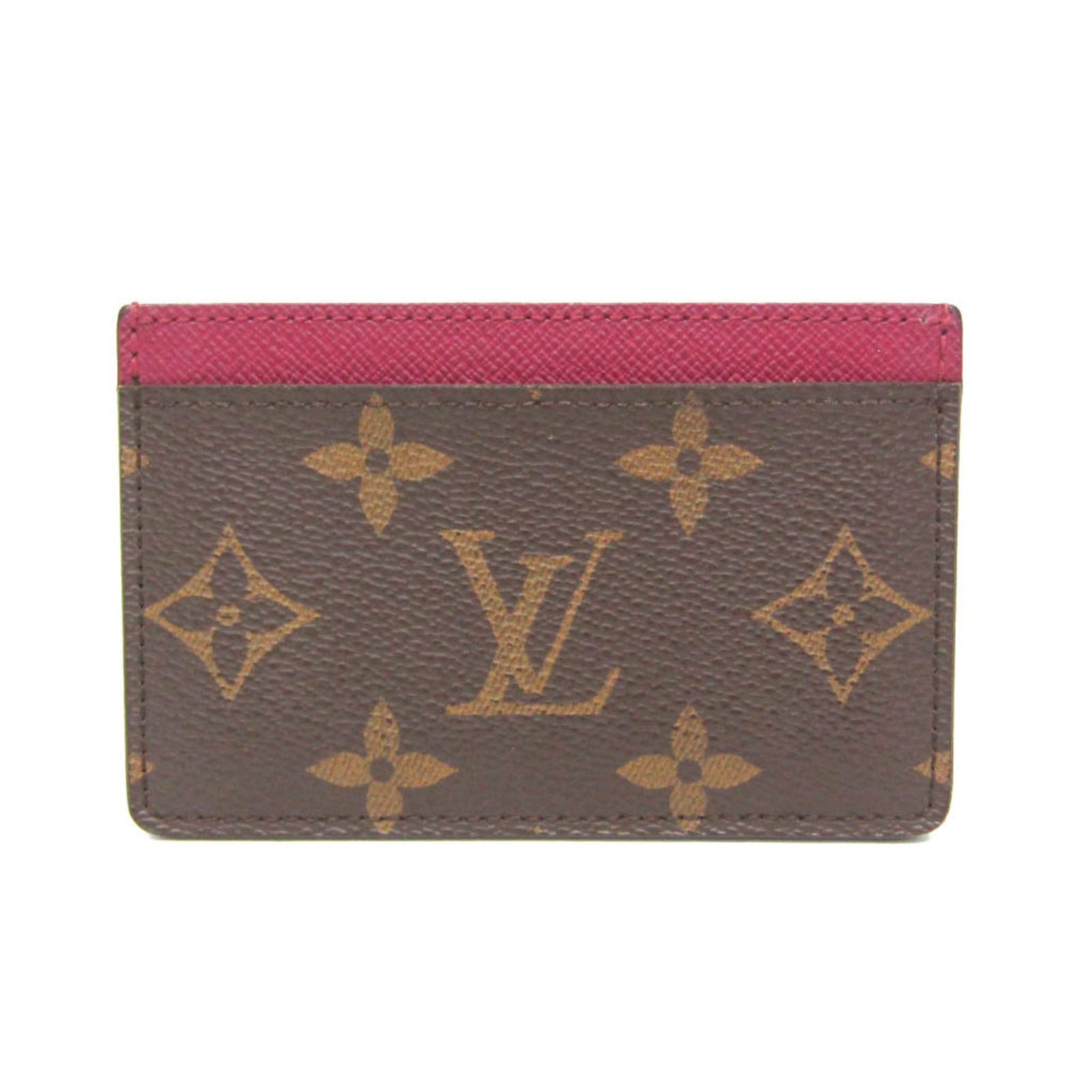 ルイ・ヴィトン(Louis Vuitton) モノグラム ポルト カルト・サーンプル M60703 モノグラム カードケース ブラウン,フューシャ