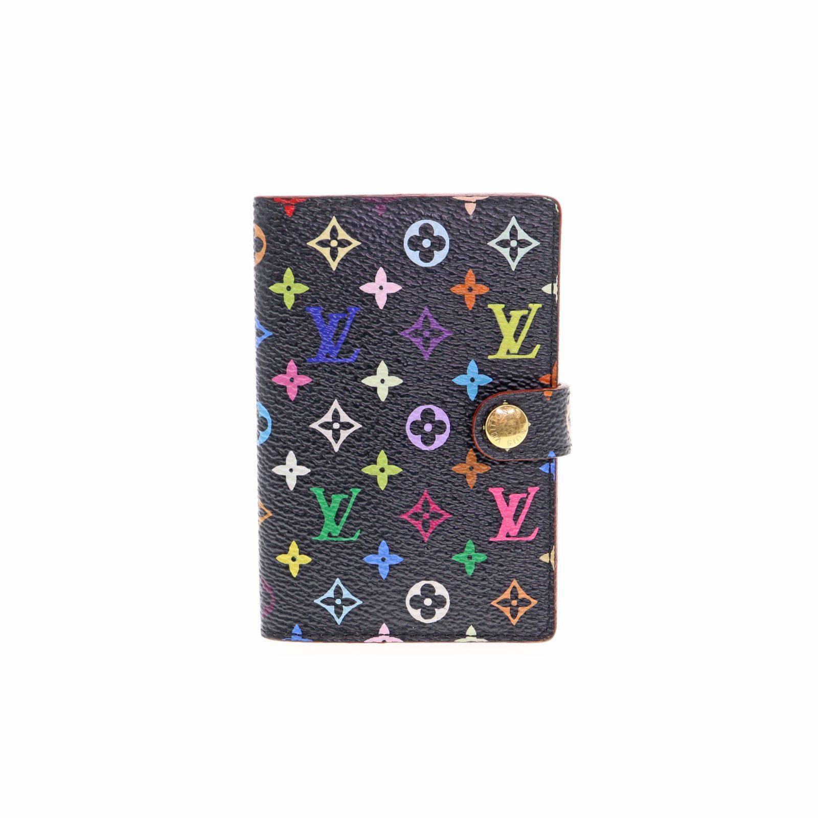 【中古】LOUIS VUITTON ルイヴィトン M92652 アジェンダカルネドゥバル モノグラム・マルチカラー 手帳ケース 手帳カバー レディース メンズ ケース ブラック ブランド