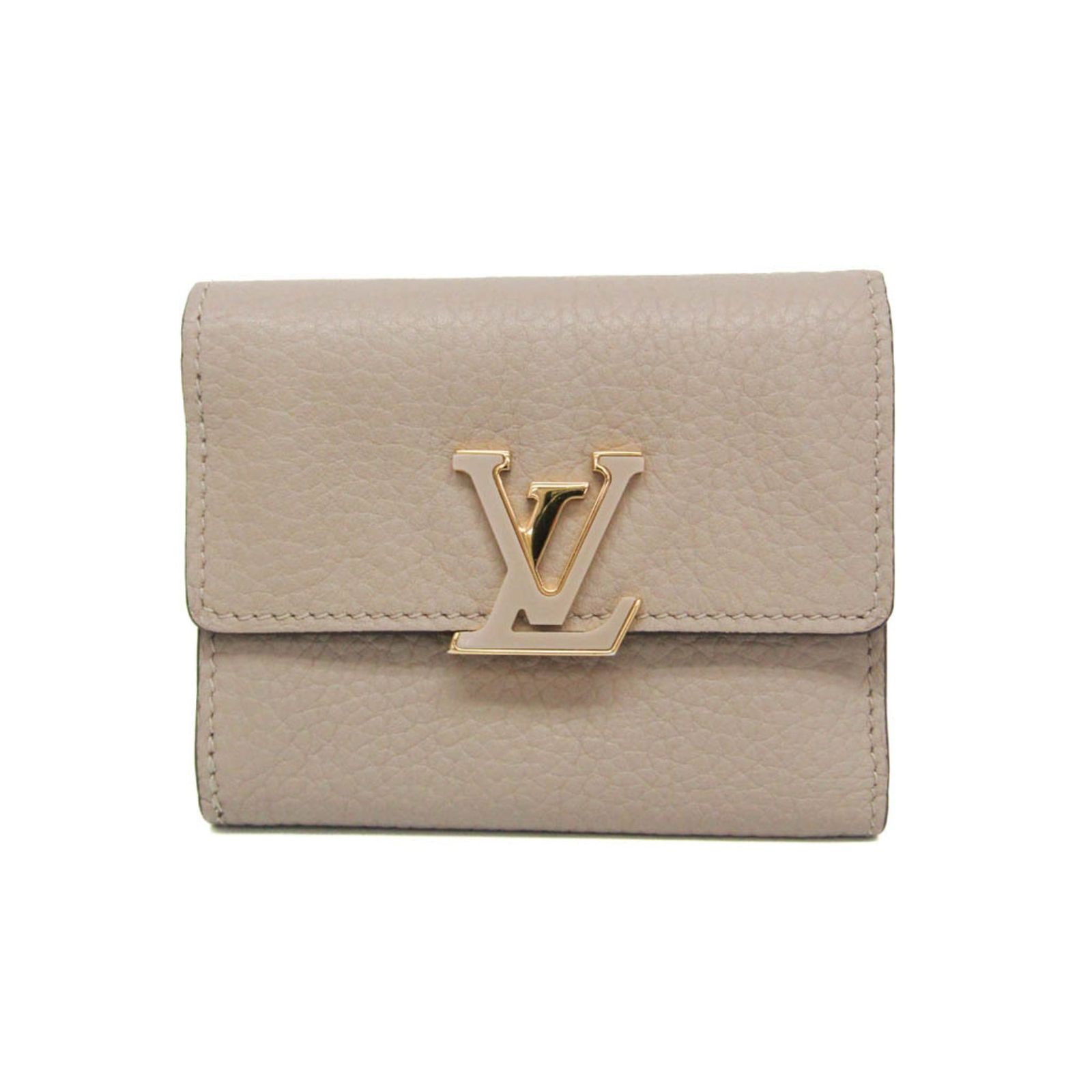 ルイ・ヴィトン(Louis Vuitton) トリヨン ポルトフォイユ･カプシーヌ XS M68747 レディース カーフレザー 財布（三つ折り） ガレ,ライトベージュ