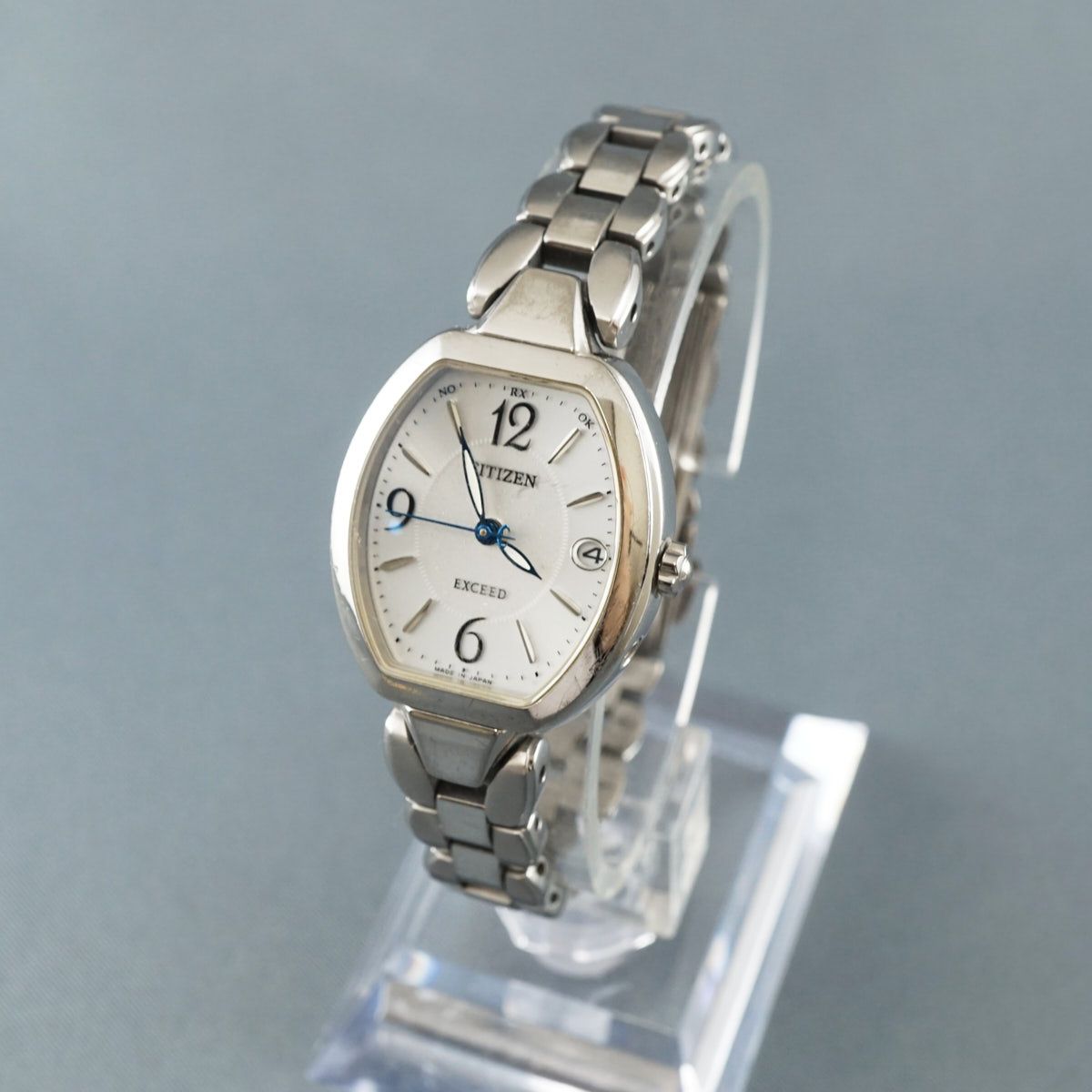 CITIZEN EXCEED 腕時計 USED品 シチズン エクシード エコドライブ ソーラー 電波時計 B058-T019676 日本製 完動品 X0036
