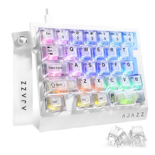 AJAZZ AK029 片手ゲーミングキーボード メカニカルキーボード ラピッドトリガー対応 29キー配列 磁軸対応 8000Hzポーリングレート0.01mm RT精度 0.125ms超低遅延 アルミニウム合金プレート 5層消音構造 RGBバ eb38f4a4