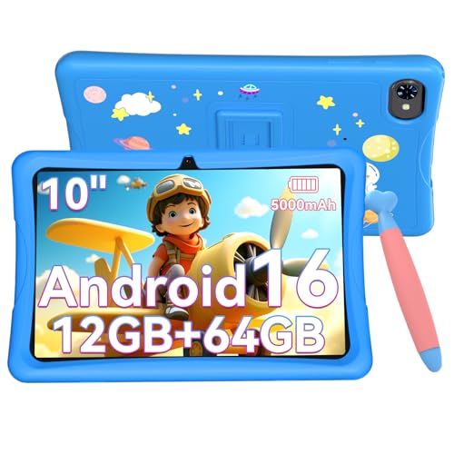【2026年 TABWEE K10 キッズタブレット10インチ Wi-Fiモデル、キッズスペース&YouTube Kids 対応&iKids対応、Android 15タブレット、12GB RAM+64GB ROM +2TB TF拡張、USB充 3c89c650