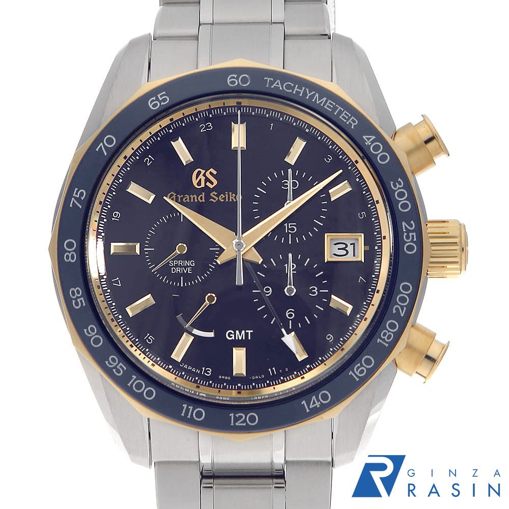 グランドセイコー スプリングドライブ クロノグラフ GMT SBGC242 中古 メンズ