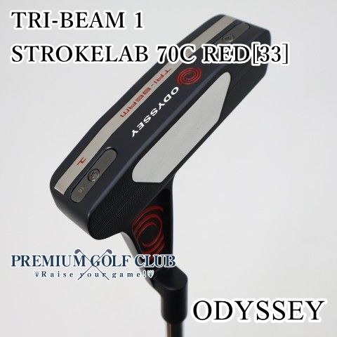 【中古】 オデッセイ トライビーム TRI-BEAM 1 パター STROKELAB 70C RED 33インチ 超美品！ [2834]