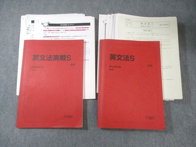 駿台 SS・STクラス 東大・理系コース 英文法S/英文法実戦S テキスト通年セット 2025 計2冊 長祥史 037M0D