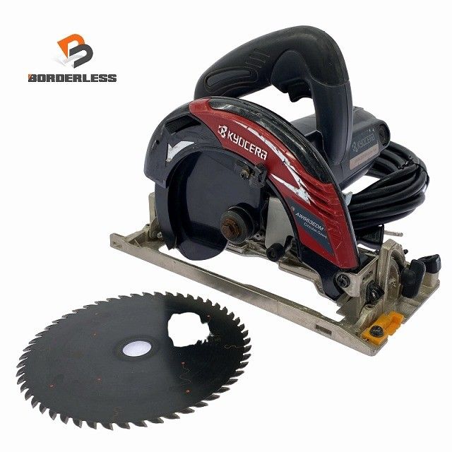 ☆中古品☆KYOCERA 京セラ 100V 165mm 電子丸ノコ AW663EDM コード式 マルノコ 丸のこ 丸鋸 木工用 切断機 旧リョービ129151
