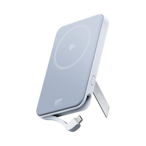 EcoFlow 5000mAh エコフロー PD 30W急速充電対応 Qi2ワイヤレス充電対応 マグネット式ワイヤレス充電対応 デバイス2台同時充電 スタンド付き USB-Cケーブル付き Magsafe Power Bank 残量表示 小型 58852946