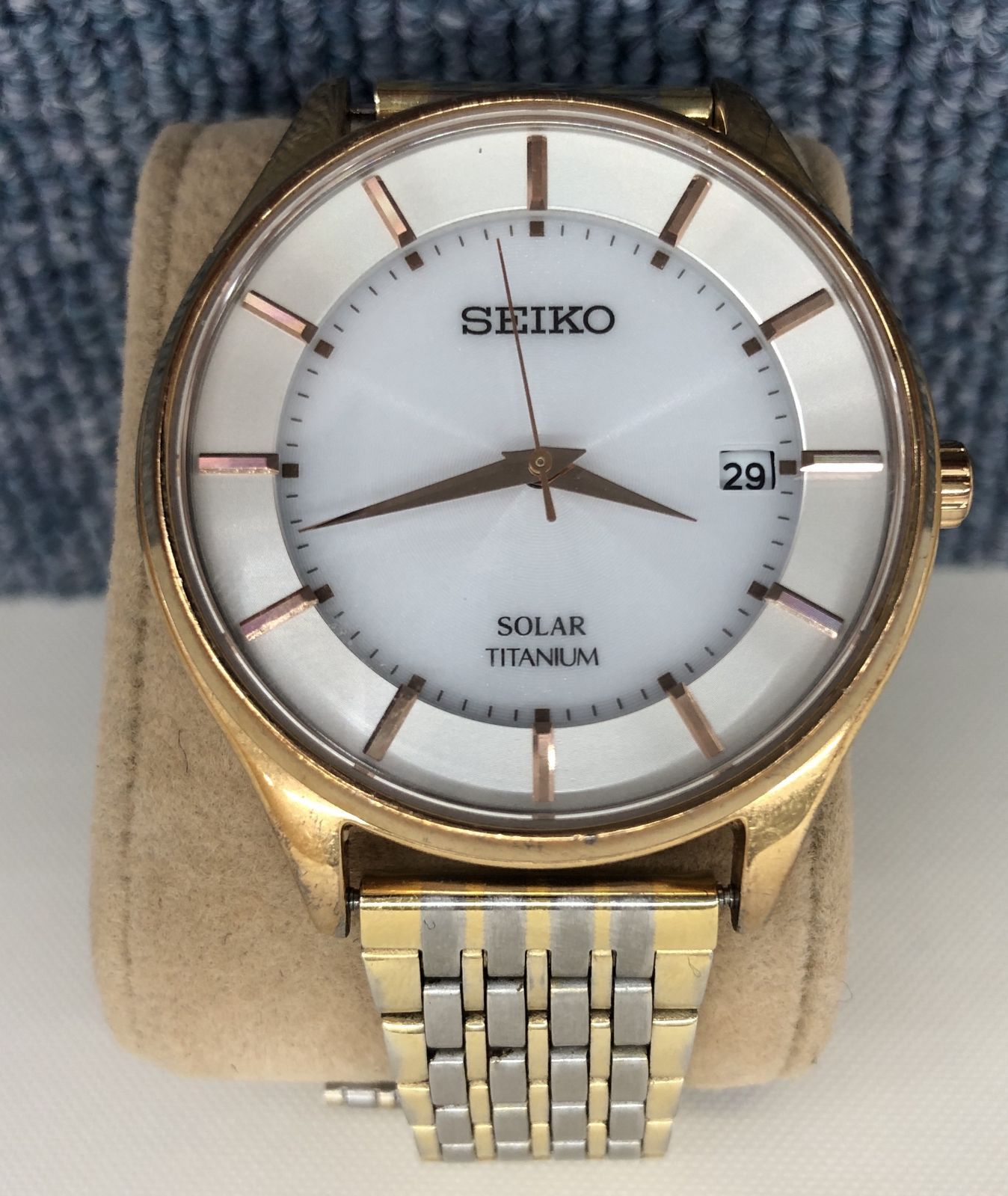 【中古・現状品】SEIKO　腕時計　ソーラー　V157 OBXO　動作確認済み　K-786