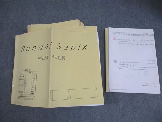 SAPIX サピックス 小6 算数 Sunday SapiX 解法力01～14 全14回通年フルセット 2022 計14冊 066R2D