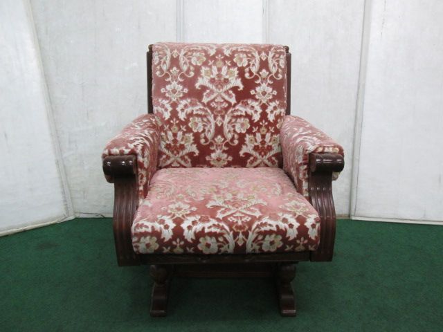 レトロ アンティーク 金華山織 回転イス(0607BH)7CY-1S