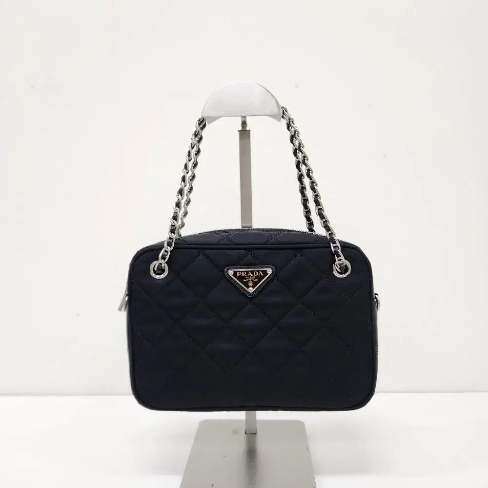 中古ブランド PRADA 1BH910 キルティング スモール チェーン トートバッグ ショルダーバッグ