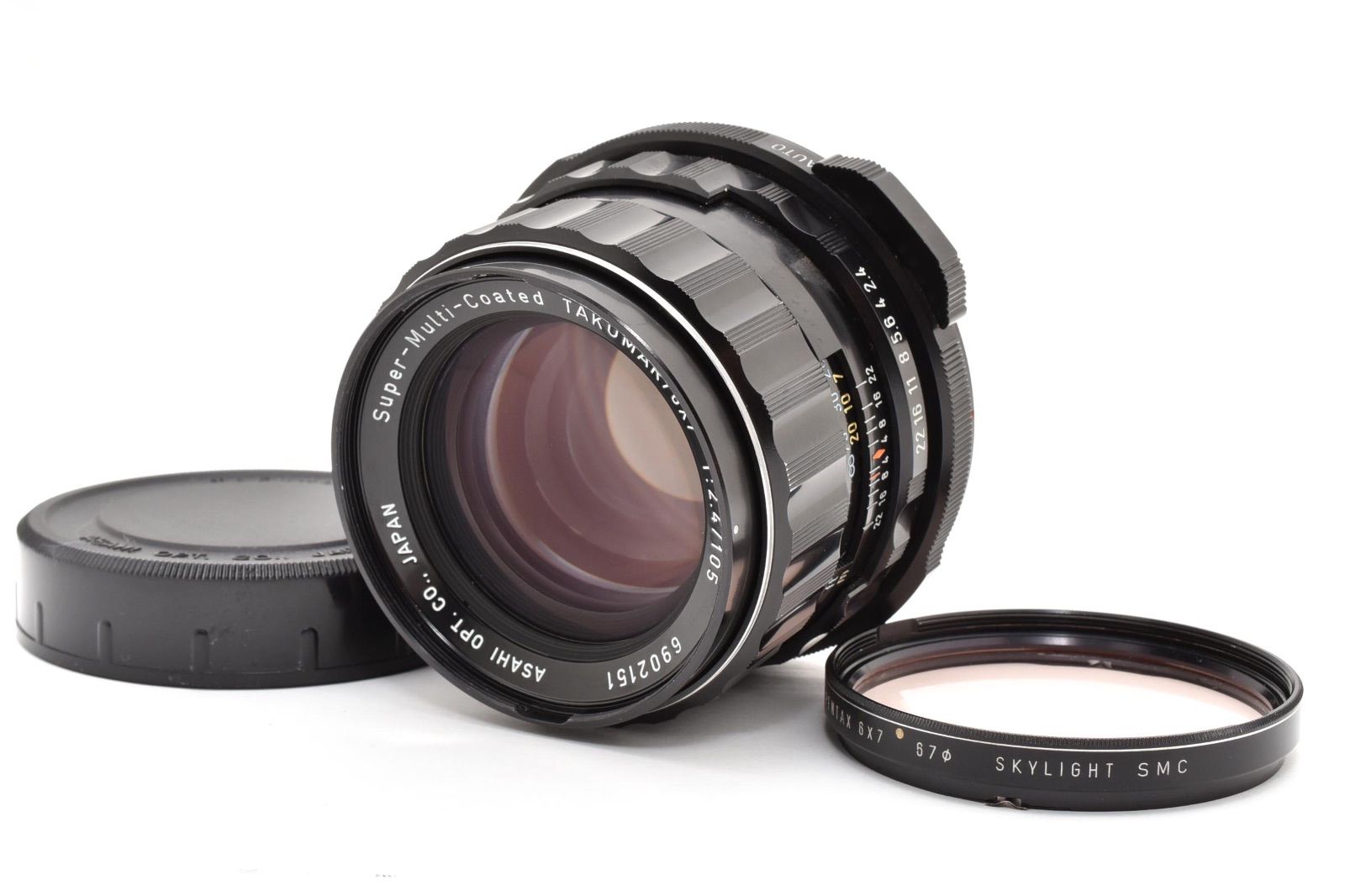 ◇◆ 完動極美品 ペンタックス Asahi Pentax SMC タクマー Takumar 6x7 105mm f/2.4 6x7 67 II 中判 レンズ バケペン 動作確認済 4612 ◆◇