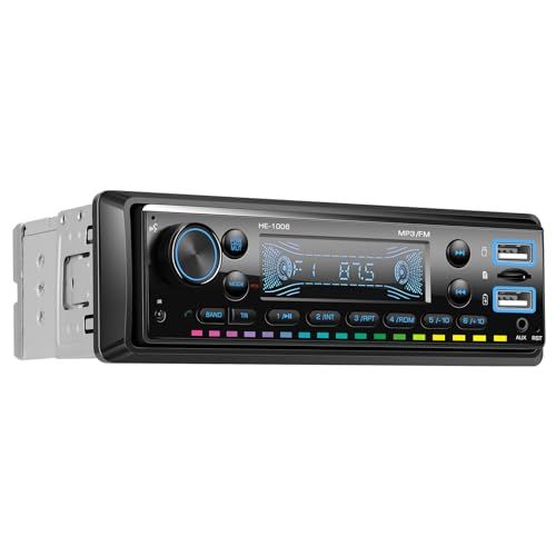 カーオーディオ 1din bluetooth対応 Bluetooth 5.0搭載 ワイヤレスマイク付き カーステレオ/FM・USB・TFカード・AUX対応 車載MP3プレーヤー / MP3 WMA WAV FLAC 新★m f5f0aa32